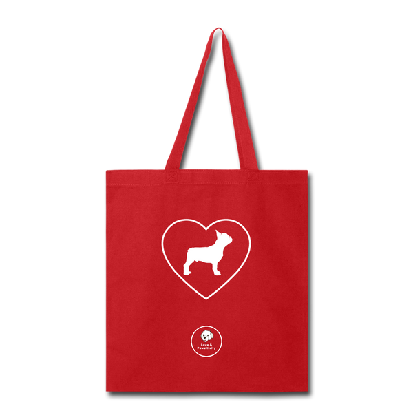 I Heart French Bulldogs! | Tote Bag - Love & Pawsitivity