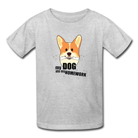 My Dog Ate My Homework | Kids Lightweight Tee | Boys & Girls - Love & Pawsitivity