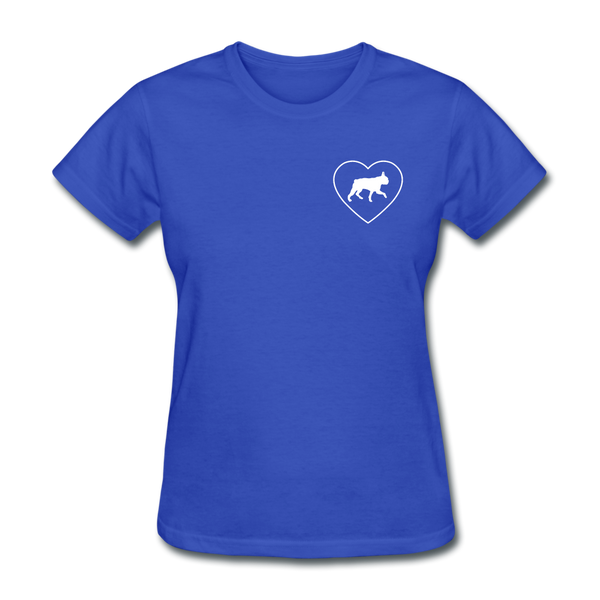 I Heart Boston Terriers! | Comfort Tee | Women - royal blue