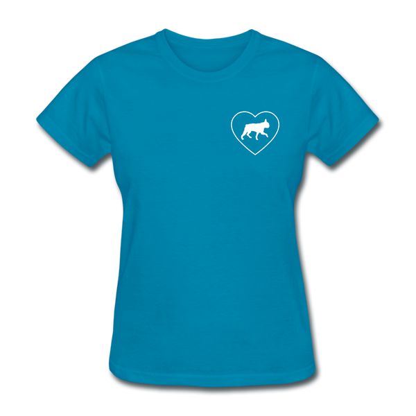 I Heart Boston Terriers! | Comfort Tee | Women - turquoise