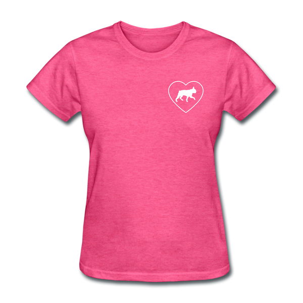 I Heart Boston Terriers! | Comfort Tee | Women - heather pink