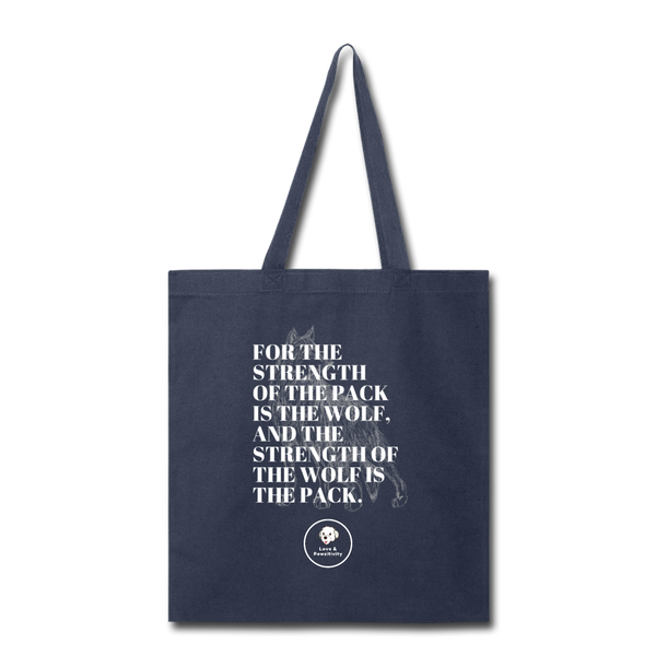 Strength of the Pack | Tote Bag - navy