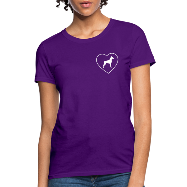 I Heart Dobermans! | Comfort Tee | Women - purple