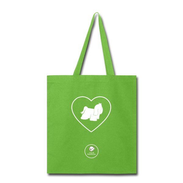 I Heart Malteses! | Tote Bag - lime green