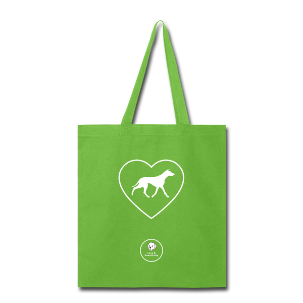 I Heart Greyhounds! | Tote Bag - lime green