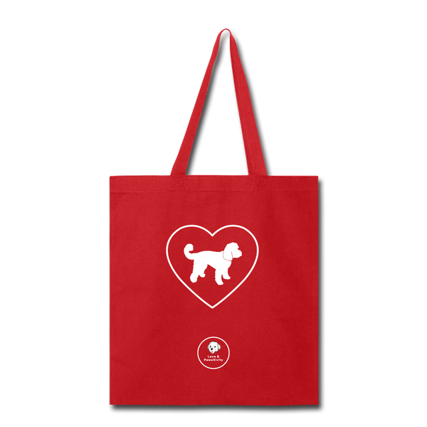 I Heart Doodle Mixes! | Tote Bag - red