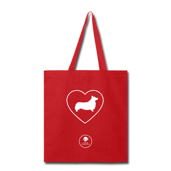 I Heart Corgis! | Tote Bag - red