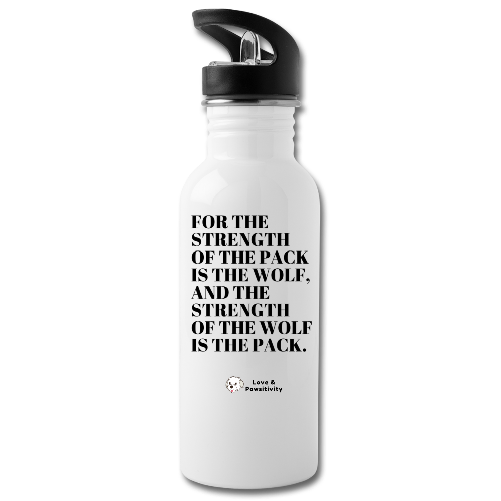 Strength of the Pack | Reusable Water Bottle - white