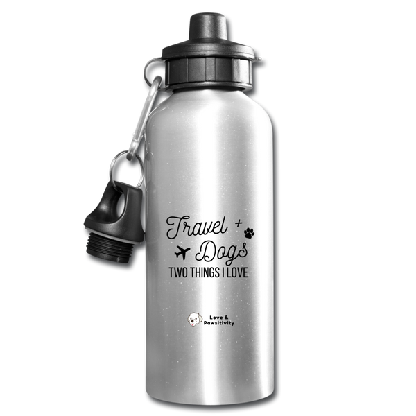 Travel & Dogs | Reusable Water Bottle - silver