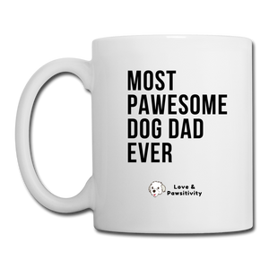 Most Pawesome Dog Dad | White Mug - white