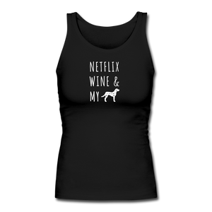 Netflix, Wine, & My Dalmatian | Comfort Tank Top | Women - black