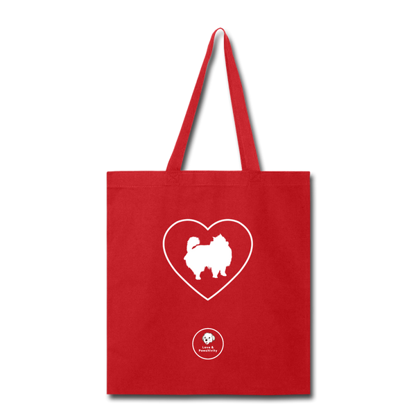 I Heart Pomeranians! | Tote Bag - red