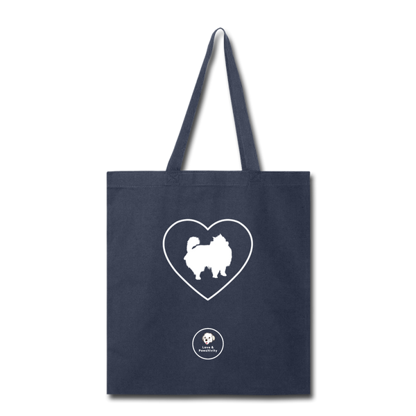 I Heart Pomeranians! | Tote Bag - navy