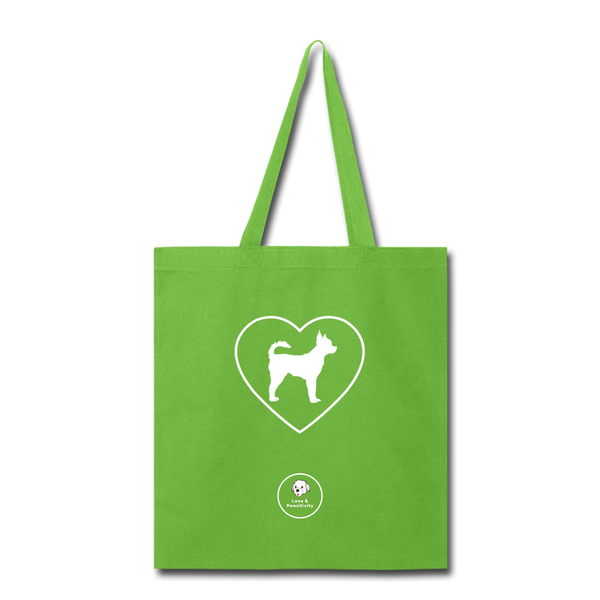 I Heart Chihuahuas! | Tote Bag - lime green