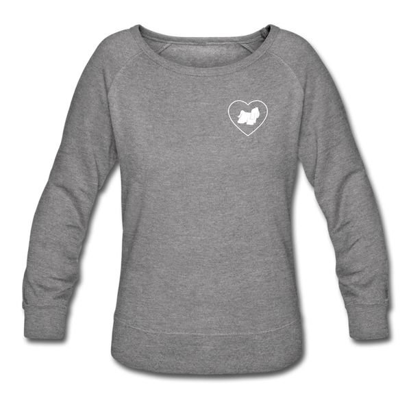 I Heart Malteses! | Sweatshirt | Women - heather gray