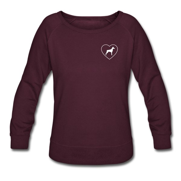 I Heart Dobermans! | Sweatshirt | Women - plum