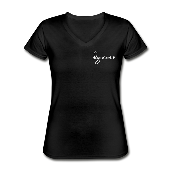 Dog Mom | V-Neck Tee | Women - black