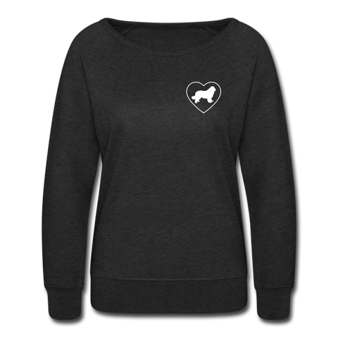 I Heart Newfoundlands! | Sweatshirt | Women - heather black