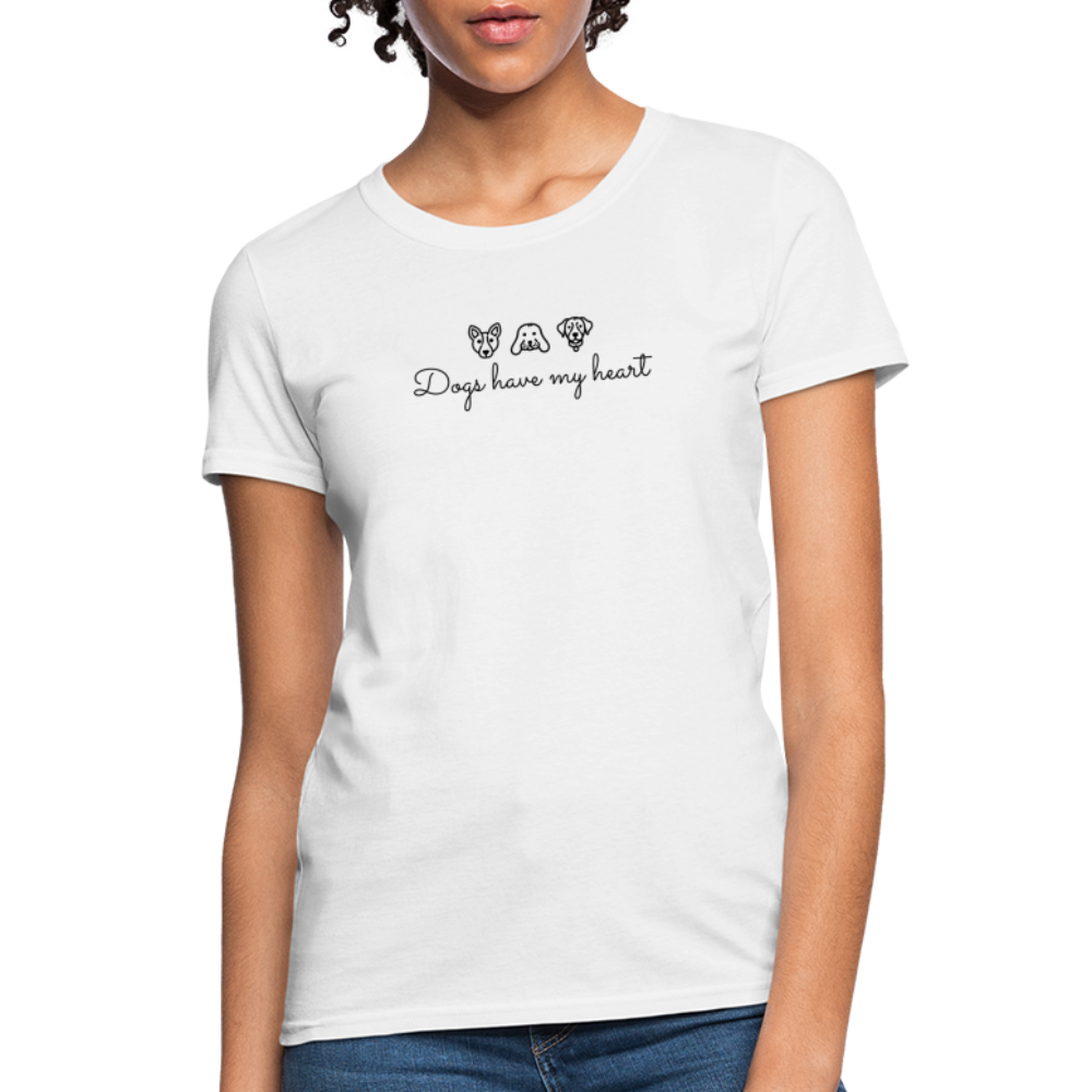 Dogs Have My Heart | Comfort Tee | Women - white
