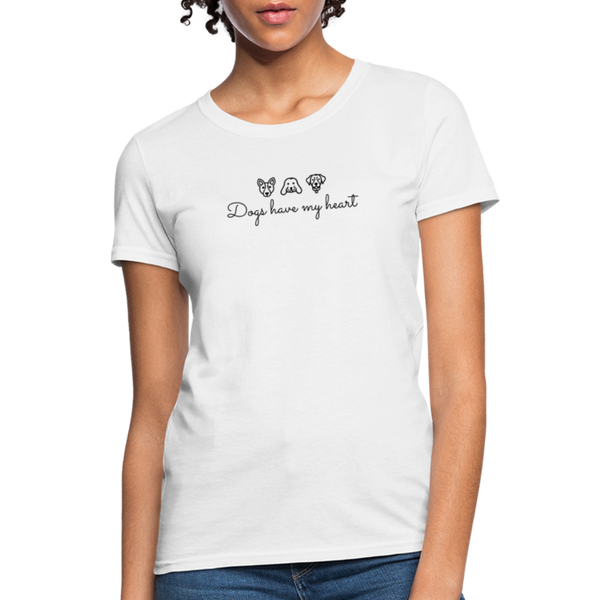 Dogs Have My Heart | Comfort Tee | Women - white